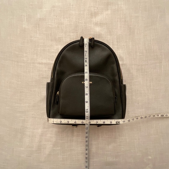 Coach 5666 Medium Court Backpack Black Pebble Leather - Picture 4 of 16